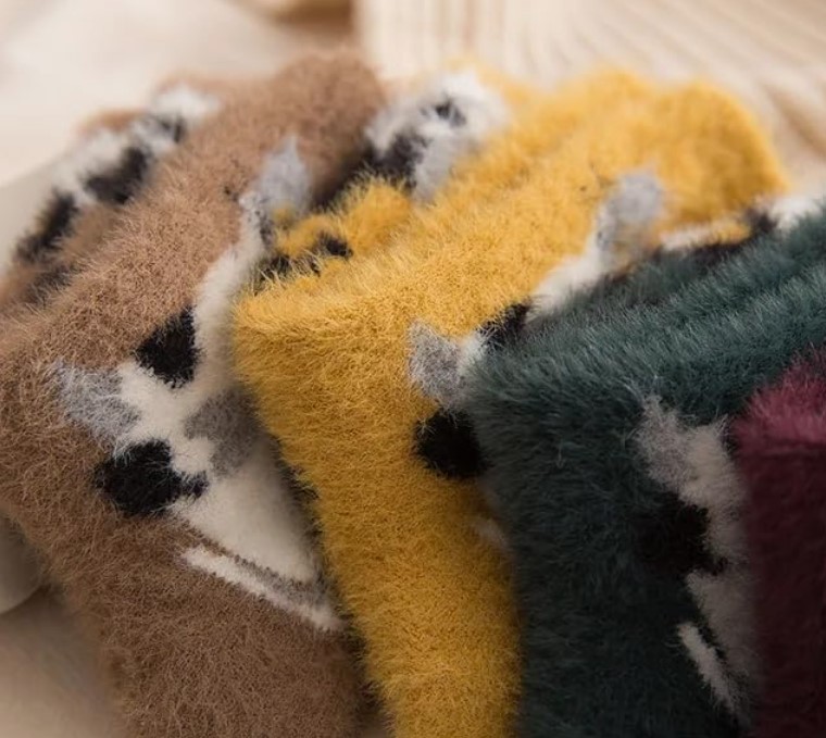 Woolen Fuzzy Socks for Kids | Super Soft Warm Winter Socks | Comfortable Wool Blend Thermal Socks | Set of 10 pairs (Any Color and design) (Age - 0 - 1 yr) — image 4