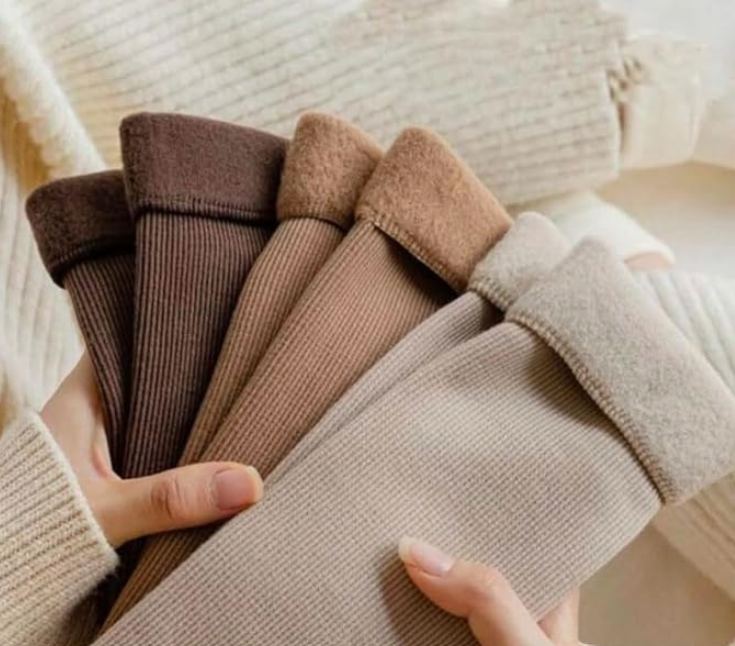 Winter Ribbed Snow Women Wool Fur Socks - 12 pairs — image 3